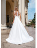 Ivory Satin Tulle Timeless Wedding Dress